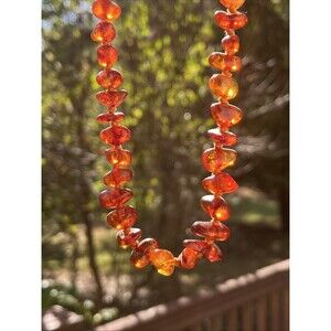 Graduated Baltic Honey Amber 13” Necklace Hand Tied Vtg